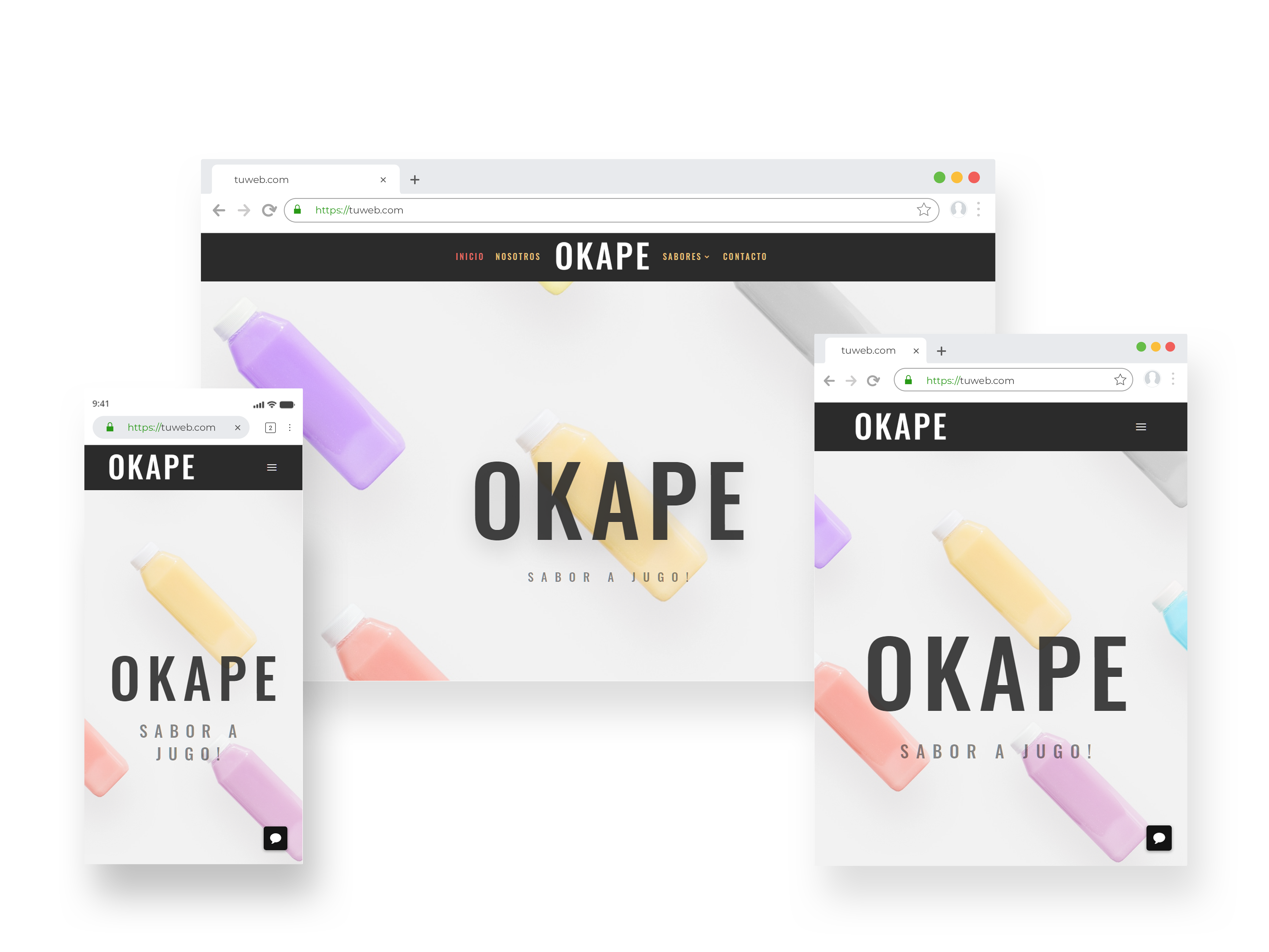 conjunto responsive web